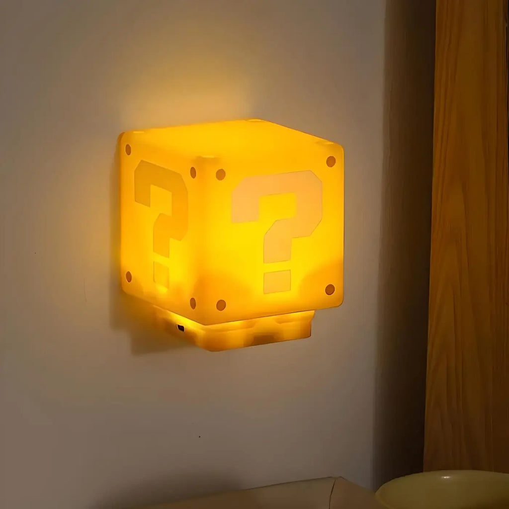 Veilleuse cube rétro esprit jeu vidéo, pour chambre ou bureau