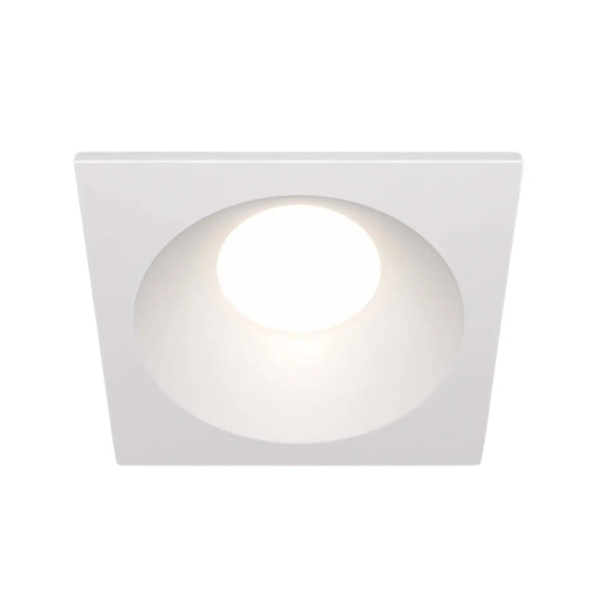 Spot encastrable carré étanche IP65 en acier, culot GU10
