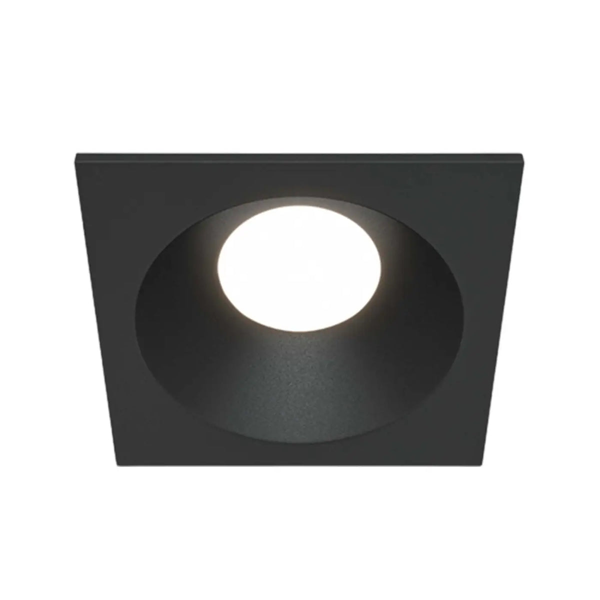 Spot encastrable carré étanche IP65 en acier, culot GU10